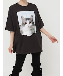 merry jenny | ギンガムcat tee(Tシャツ/カットソー)