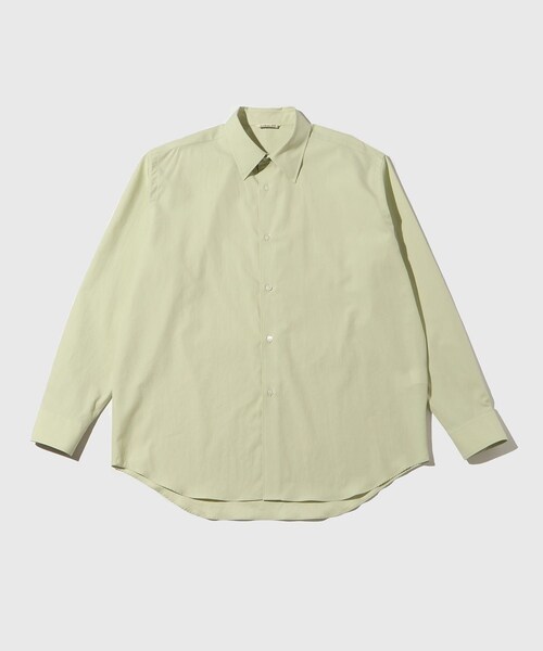 ADAM ET ROPE'(アダムエロペ)の「【AURALEE/オーラリー】WASHED FINX TWILL SHIRT(シャツ/ブラウス・メンズ・ホワイト/ライトグリーン/ブルー・3/4/5)」の9枚目の写真