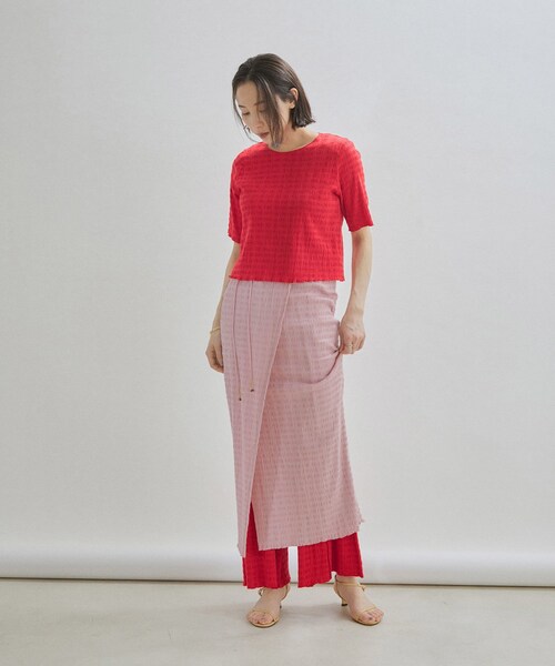 ADAM ET ROPE'(アダムエロペ)の「【公式サイト限定】【Pheeta(フィータ)】Vera Skirt(スカート・レディース・ライトグリーン/レッド/ローズピンク・F)」の16枚目の写真
