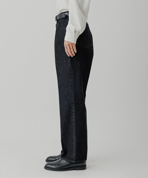 ADAM ET ROPE'（アダムエロペ）の「ストレート デニムスラックス（デニムパンツ・メンズ・ブラック系/ネイビー・L/M/S/XL）」の13枚目の写真