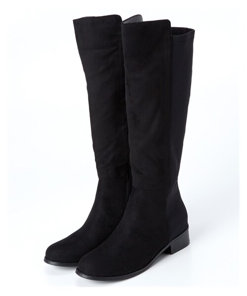 nissen（ニッセン）の「【ゆったり幅広】バックストレッチロングブーツ（ワイズ４Ｅ）（ブーツ・メンズ・黒スムース/黒スエード・M=23.0~23.5cm/4E/L=24.0~24.5cm/4E/LL=25.0~25.5cm/4E/3L=26.0~26.5cm/4E）」の18枚目の写真