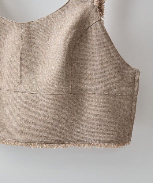VIS（ビス）の「サマーツイードフリンジビスチェ（ベスト・レディース・キナリ系/キャメル系・F）」の14枚目の写真