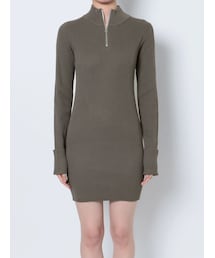 EMODA | HALF ZIP KNIT OP(ワンピース)