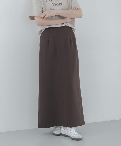 URBAN RESEARCH Sonny Label（アーバンリサーチサニーレーベル）の「Iラインダブルクロススカート（スカート・レディース・ブラウン/ブラック・36/38）」の4枚目の写真