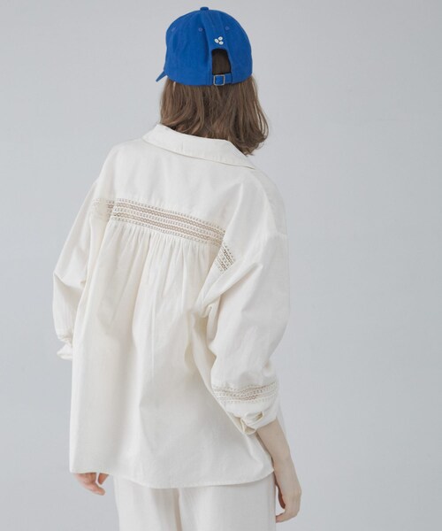 URBAN RESEARCH Sonny Label（アーバンリサーチサニーレーベル）の「ブロッキングレースコットンシャツジャケット（テーラードジャケット・レディース・キナリ/ブラック・Free）」の8枚目の写真