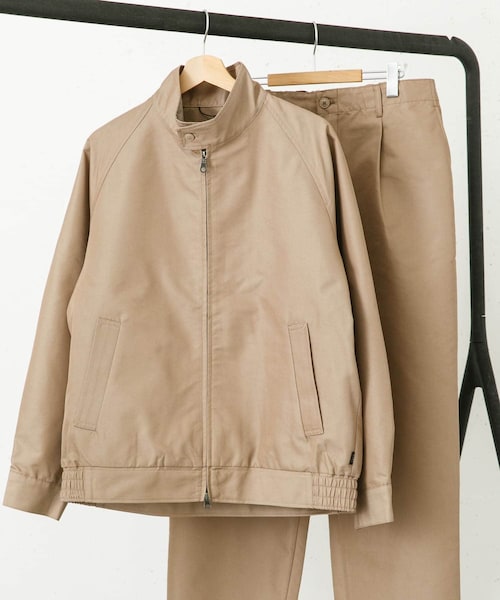 EKAL(エカル)の「『吸水速乾/イージーケア』coolmax chino スタンドジャケット(ブルゾン・メンズ・ベージュ/ネイビー・M/L)」の5枚目の写真