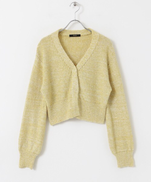 URBAN RESEARCH ROSSO（アーバンリサーチロッソ）の「ラメミックスショートカーディガン（カーディガン/ボレロ・レディース・IVORY/YELLOW・FREE）」の20枚目の写真