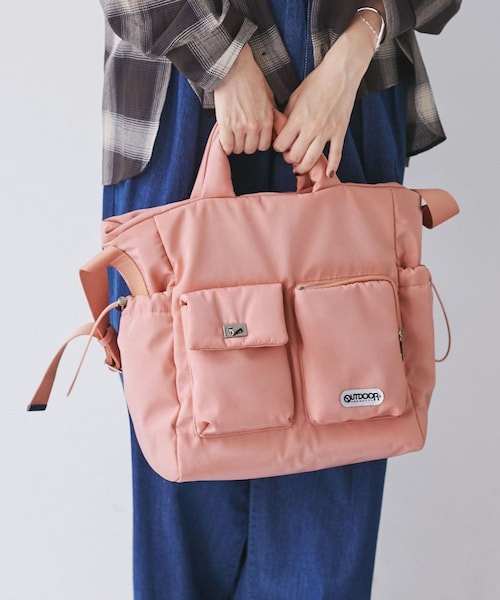 VIS（ビス）の「【OUTDOOR PRODUCTS】VIS別注6ポケット2WAYトートバッグ（トートバッグ・レディース・ブラック/ブラウン系/ピンク系・F）」の16枚目の写真