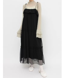 merry jenny | リボンチュールキャミワンピース(ワンピース)