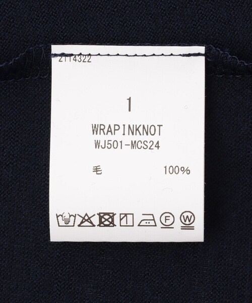 ADAM ET ROPE'(アダムエロペ)の「【WRAPINKNOT(ラッピンノット)】ZIP Hoodie(パーカー・レディース・ブラック/ネイビー・1)」の11枚目の写真