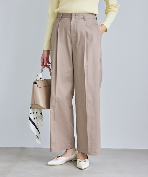 ROPE' PICNIC（ロペピクニック）の「ウエストタックチノパンツ（チノパンツ・レディース・ベージュ/ネイビー・L/M/S）」の2枚目の写真