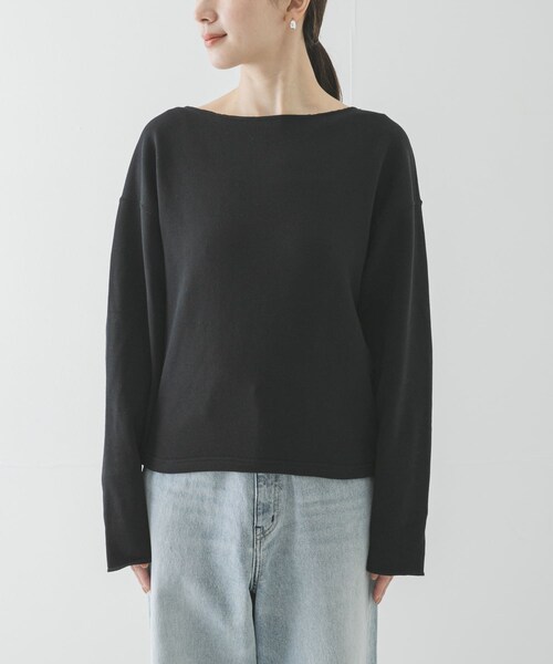 URBAN RESEARCH(アーバンリサーチ)の「カットオフショートスウェット(スウェット・レディース・TOP GRAY/BLACK・Free)」の12枚目の写真
