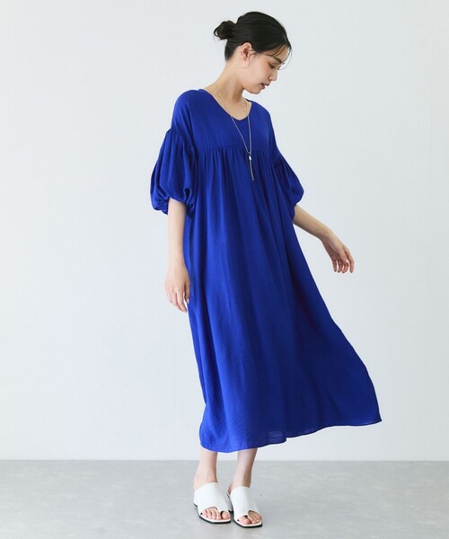 Jayro(ジャイロ)の「袖ボリュームワンピース(ワンピース・レディース・ブラック/ブルー/ピンク・F)」の10枚目の写真