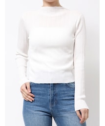 MERCURYDUO | シアーランダムリブニット(ニット/セーター)