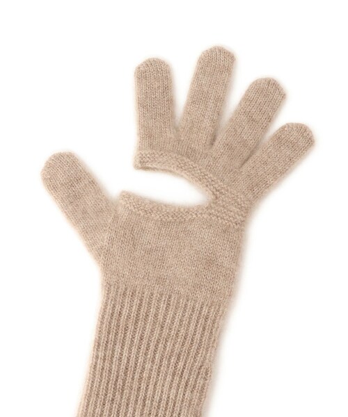 ADAM ET ROPE'（アダムエロペ）の「【EMOELLE】カシミヤロングニットグローブ（手袋・レディース・グレー系/オフホワイト/ベージュ系・F）」の21枚目の写真