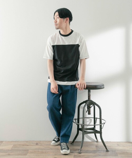 ITEMS URBANRESEARCH（アイテムズ アーバンリサーチ）の「フハクキリカエ TCクルーネックTシャツ（Tシャツ/カットソー・メンズ・BLU/BLK/GRN・M/L）」の15枚目の写真
