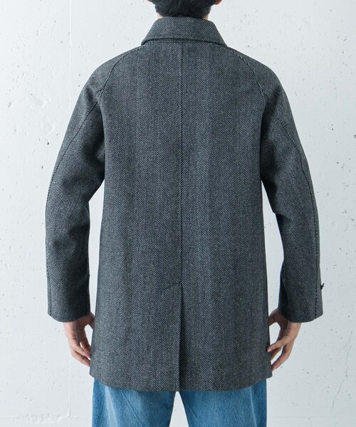 URBAN RESEARCH（アーバンリサーチ）の「WINDPROOF TWEED HALF COAT（テーラードジャケット・メンズ・BROWN/CHARCOAL・M/L）」の4枚目の写真