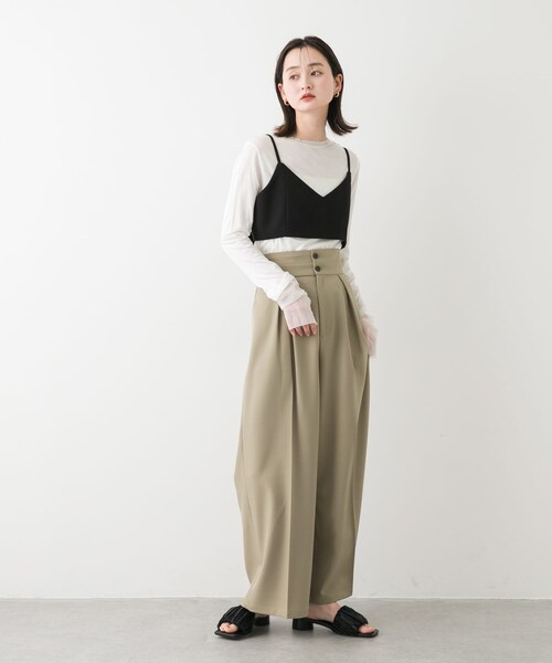 SENSE OF PLACE by URBAN RESEARCH（センスオブプレイスバイアーバンリサーチ）の「バックリボンビスチェ（その他トップス・レディース・BLACK/BEIGE・one）」の8枚目の写真