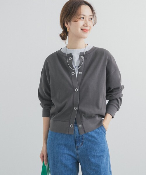 URBAN RESEARCH DOORS（アーバンリサーチドアーズ）の「ライトタックフライスカーディガン（カーディガン/ボレロ・レディース・NATURAL/L.BLUE/CHARCOAL・Free）」の7枚目の写真