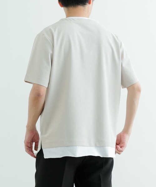 ITEMS URBANRESEARCH(アイテムズ アーバンリサーチ)の「『イージーケア/吸水速乾』高機能ワッフル フェイクレイヤーキーネックTシャツ(Tシャツ/カットソー・メンズ・CHA/BEG/KHK/BLU・M/L)」の17枚目の写真
