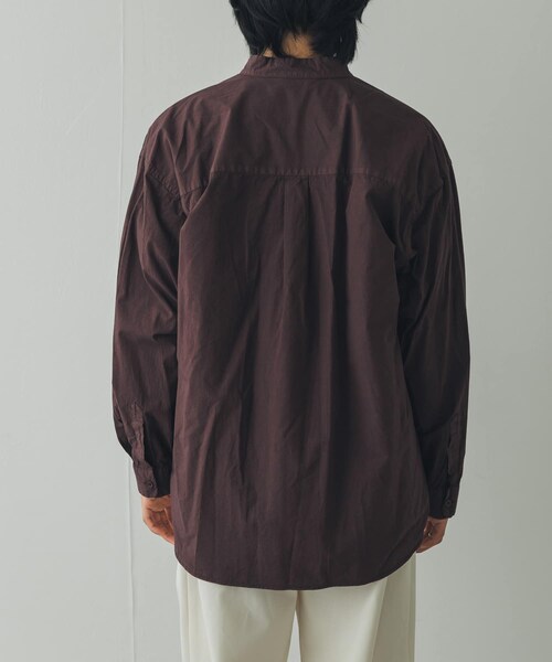 URBAN RESEARCH DOORS（アーバンリサーチドアーズ）の「STILL BY HAND　GARMENTDYE BANDCOLLAR SHIRTS（シャツ/ブラウス・メンズ・ECRU/INK BLACK/SLATE GREY/BROWN・46/48）」の20枚目の写真