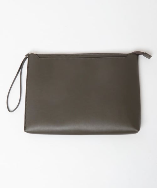 URBAN RESEARCH(アーバンリサーチ)の「PUレザークラッチバッグ(クラッチバッグ・メンズ・CHARCOAL/BLACK・FREE)」の2枚目の写真