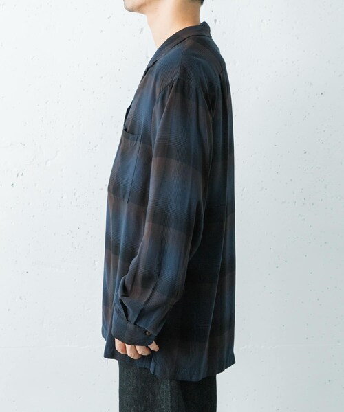 URBAN RESEARCH（アーバンリサーチ）の「new basic　BISHU RAYON CHECK SHIRTS（シャツ/ブラウス・メンズ・PINK/NAVY・M/L/XL）」の5枚目の写真