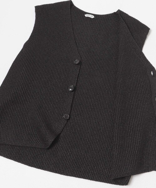 URBAN RESEARCH（アーバンリサーチ）の「PURLAM　WASHI M-G AZE VEST（ベスト・メンズ・BLACK・2/3）」の8枚目の写真