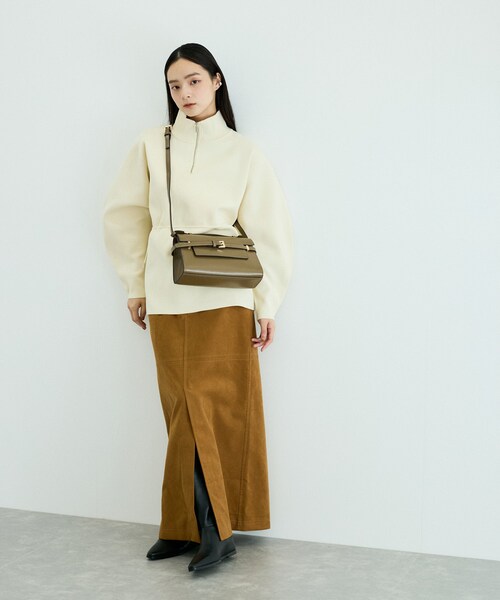 【美品】ADAM ET ROPÉ アダムエロペ ハーフジップフォルムチュニック ADAM ET ROPÉ FEMME(アダム エ ロペ ファム) / 【サステナブル