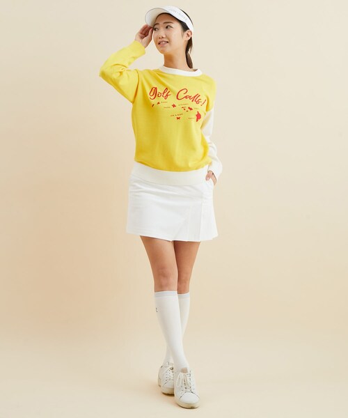 ROPE'（ロペ）の「Golf Callsインターシャバイカラー長袖プルオーバー（ニット/セーター・レディース・ホワイト/ピンク/イエロー・L/M/S）」の20枚目の写真