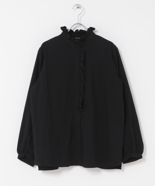URBAN RESEARCH ROSSO（アーバンリサーチロッソ）の「『WEB限定』フリルスタンドカラーシャツ（シャツ/ブラウス・レディース・LIGHTBEIGE/BLACK/DOT・Free）」の22枚目の写真