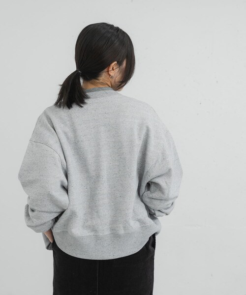 EKAL（エカル）の「反毛裏毛スナップカーディガン（カーディガン/ボレロ・レディース・杢グレー・one）」の5枚目の写真