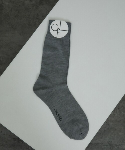 ADAM ET ROPE'（アダムエロペ）の「【CONLEAD（コンリード）】Silk socks / シルクソックス（ソックス/靴下・レディース・グレー系/ホワイト/キャメル/グリーン系/ピンク系・F）」の4枚目の写真