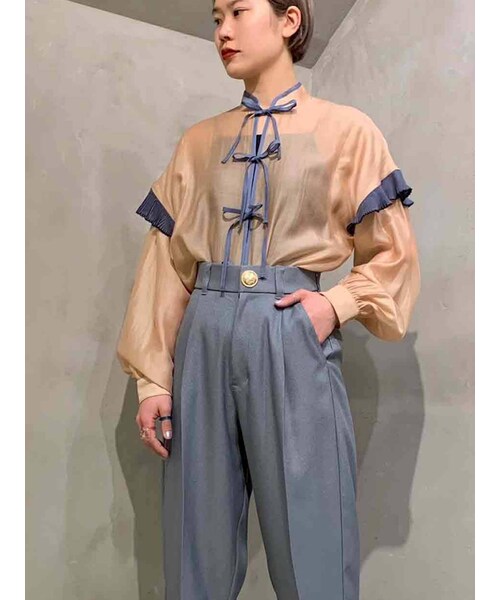PAMEO POSE（パメオポーズ）の「Fin Shoulder Blouse（シャツ/ブラウス 