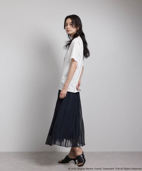 ROPE'（ロペ）の「【Brigitte Bardot×ROPE'・コラボ】プリント半袖T-shirt【洗える・洗濯耐久性・接触冷感】（Tシャツ/カットソー・レディース・ホワイト/ホワイト系・F）」の16枚目の写真