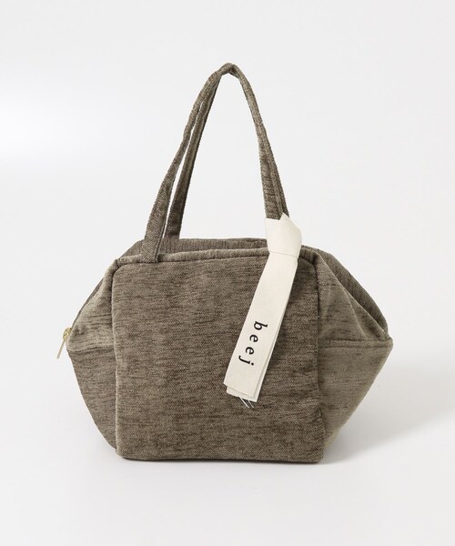 URBAN RESEARCH DOORS（アーバンリサーチドアーズ）の「『別注』beej×DOORS　シェニールハンドバッグ（ハンドバッグ・レディース・MUSTARD/KHAKI・One）」の5枚目の写真