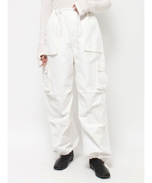 Ungrid（アングリッド）の「リップストップミリタリーボリュームパンツ（カーゴパンツ・レディース・オフホワイト/ピンク/カーキ・F）」の2枚目の写真