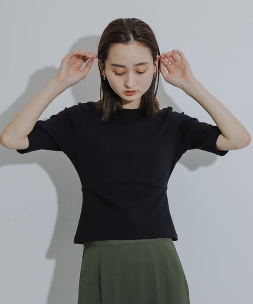 SENSE OF PLACE by URBAN RESEARCH(センスオブプレイスバイアーバンリサーチ)の「ウエストリブコンパクトトップ(Tシャツ/カットソー・レディース・L.GRAY/IVORY/BLACK/RED・one)」の15枚目の写真