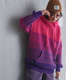 GEVS. | 大きいサイズグラデーションニットパーカーGEVS.(ニット/セーター)