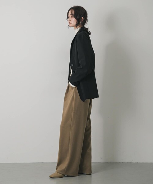 SENSE OF PLACE by URBAN RESEARCH（センスオブプレイスバイアーバンリサーチ）の「2WAYルーズジャケット（テーラードジャケット・レディース・BLACK/CHARCOAL/BROWN・one）」の8枚目の写真