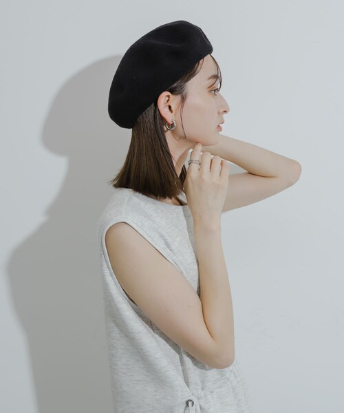 SENSE OF PLACE by URBAN RESEARCH（センスオブプレイスバイアーバンリサーチ）の「サーモベレー（ハンチング/ベレー帽・レディース・IVORY/BLACK・one）」の20枚目の写真