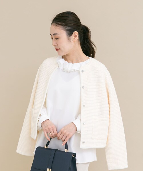 URBAN RESEARCH ROSSO（アーバンリサーチロッソ）の「『WEB限定』コサージュカラー2WAYブラウス（シャツ/ブラウス・レディース・OFF/BLK×OFF・Free）」の8枚目の写真