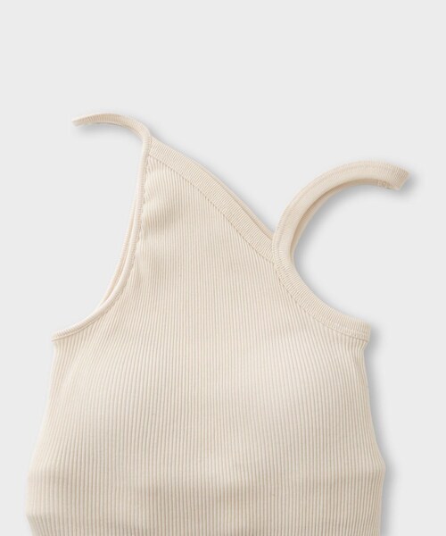 ROPE'（ロペ）の「【HAKUJI（ハクジ）】TWIST COTTON BRA TANK CAMI｜ブラタンクキャミソール（キャミソール・レディース・オフホワイト・F）」の5枚目の写真