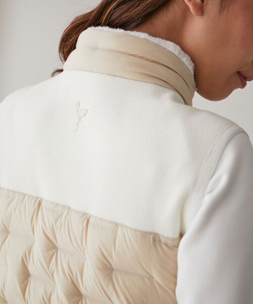 ROPE'（ロペ）の「【撥水】ストレッチナイロン　ダウンワンピース（ワンピース・レディース・ホワイト/ベージュ/ネイビー・L/M/S）」の19枚目の写真