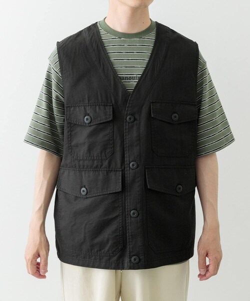 ITEMS URBANRESEARCH（アイテムズ アーバンリサーチ）の「マルチポケットVネックベスト（ベスト・メンズ・BLK/IVO/BEG・M/L）」の17枚目の写真