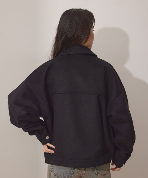 NERGY（ナージー）の「【防風＆透湿】ウールレイヤージャケット（その他アウター・レディース・ブラック/ベージュ・F）」の14枚目の写真