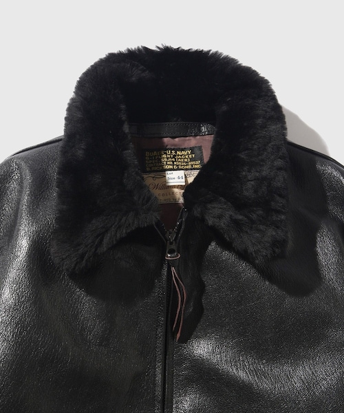 ADAM ET ROPE'(アダムエロペ)の「【BUZZ RICSONS WILLIAM GIBSON COLLECTION】BLACK G-1(ライダースジャケット・メンズ・ブラック・40/42/44)」の5枚目の写真