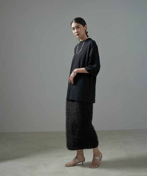 ADAM ET ROPE'(アダムエロペ)の「【COUTURE D'ADAM】Flinged Skirt(スカート・レディース・ブラック・38)」の18枚目の写真