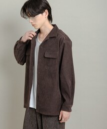 SENSE OF PLACE by URBAN RESEARCH | ブロックコーデュロイオープンカラーシャツ(シャツ/ブラウス)