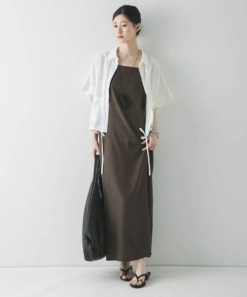 URBAN RESEARCH(アーバンリサーチ)の「『接触冷感』キュプラキャミワンピース(ワンピース・レディース・BLACK/BROWN・36/38)」の17枚目の写真